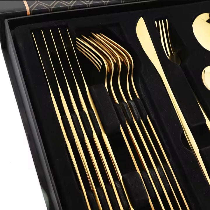 24-Piece Stainless Steel Cutlery Set