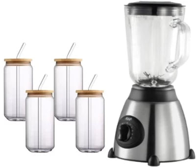 Blender Combo with Four Drinking Glasses — 1000 W Stand Mixer