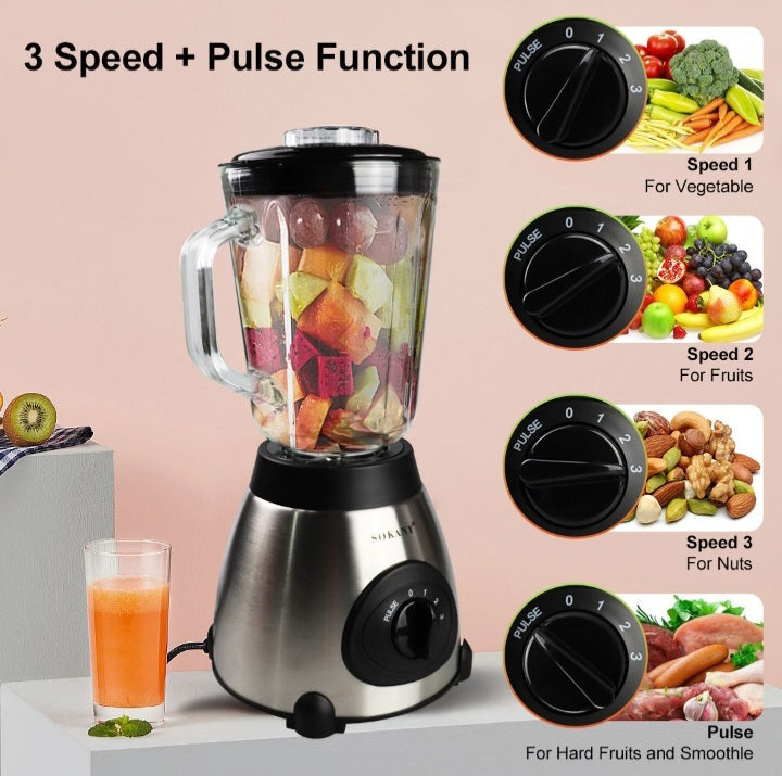 Sokany Daily Blender for Everyday Health with Coffee Grinder