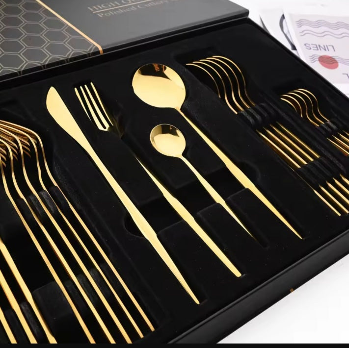 24-Piece Stainless Steel Cutlery Set