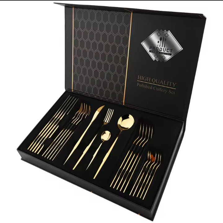 24-Piece Stainless Steel Cutlery Set