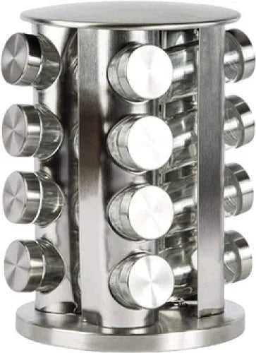 12-Jar Stainless Steel Spice Rack